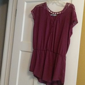 Women's top with crochet detail